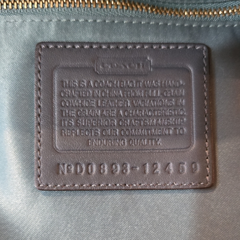 Coach Lyndsey Hampton Teal Leather - Picture 7 of 8